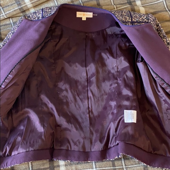 Tory Burch Purple and Pink Sequenced Jacket - Picture 8 of 16